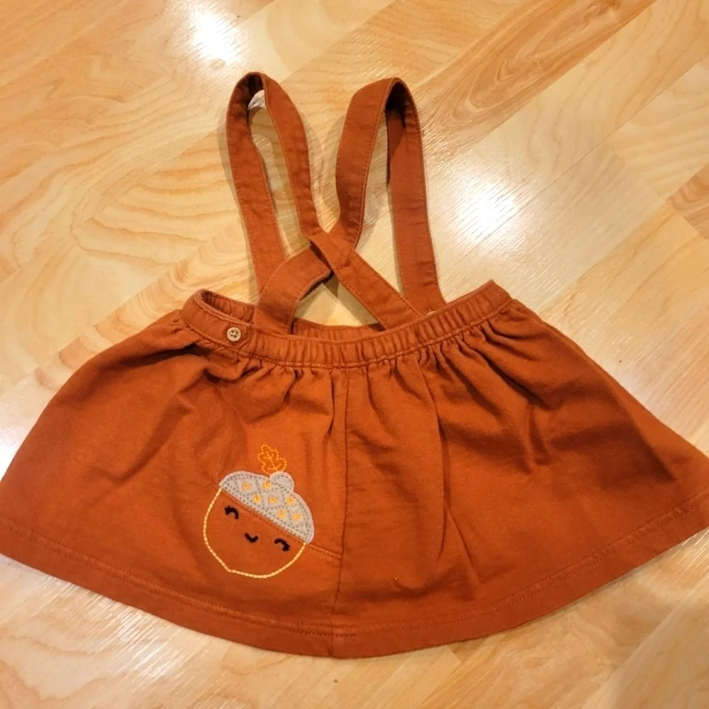 Baby Fall Acorn Overall Skirt Size 18 Months